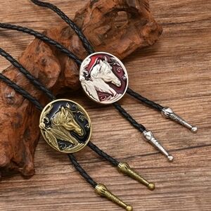 New Western Leather horse Equestrian  western bolo tie Choose A Color